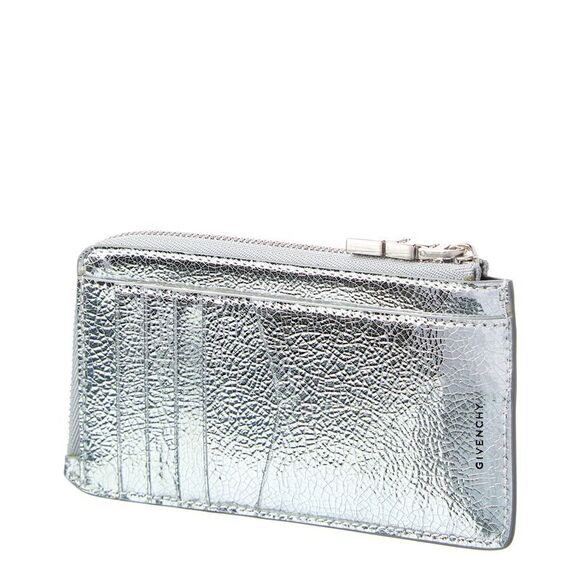 Givenchy 4G Leather Card Case, Silver - Picture 2 of 4
